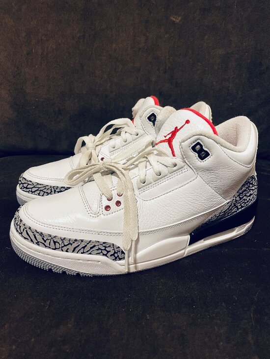 NIKE AIR Jordan 3 Retro White Cement 2011 136064-105 White Grey Black 9.5 US 43 main image 14